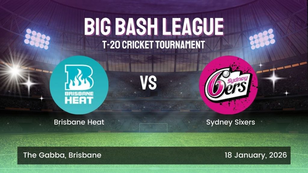 Login BBL ID Gurubhai247 Brisbane Heat vs Sydney Sixers BBL 2026
