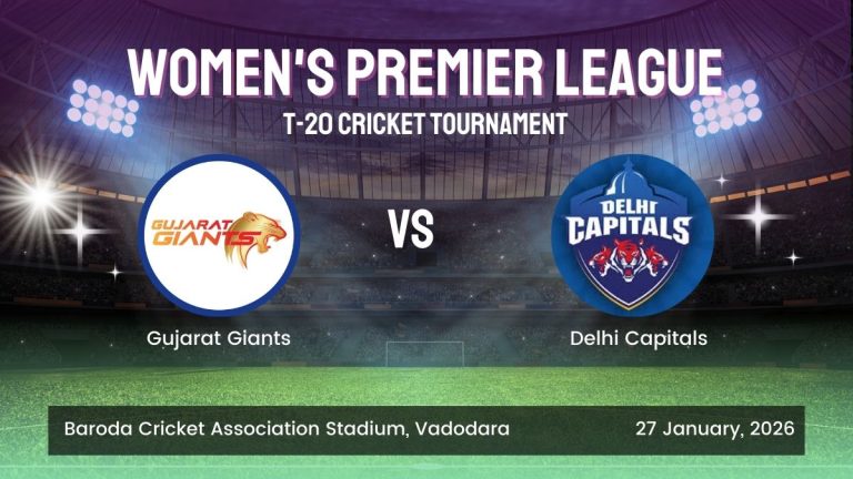 Login WPL ID Guru Bhai 247 Gujarat Giants vs Delhi Capitals WPL 2026